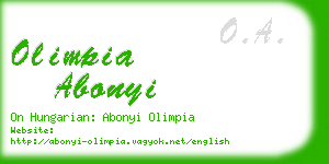 olimpia abonyi business card
